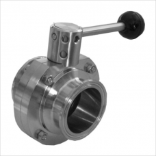 1.5” SS butterfly valve with ferrules