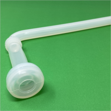 Silicone liner with integral bend -sheep