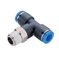 1/4" NPT x 8mm x 8mm Push Fit Tee